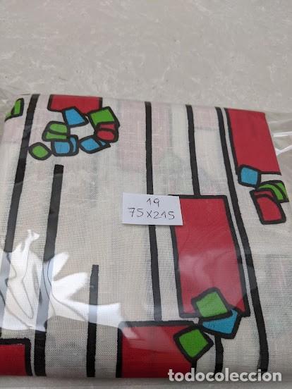 Coleccionismo: RETAL ESTAMPADO ROJO 215 X 75