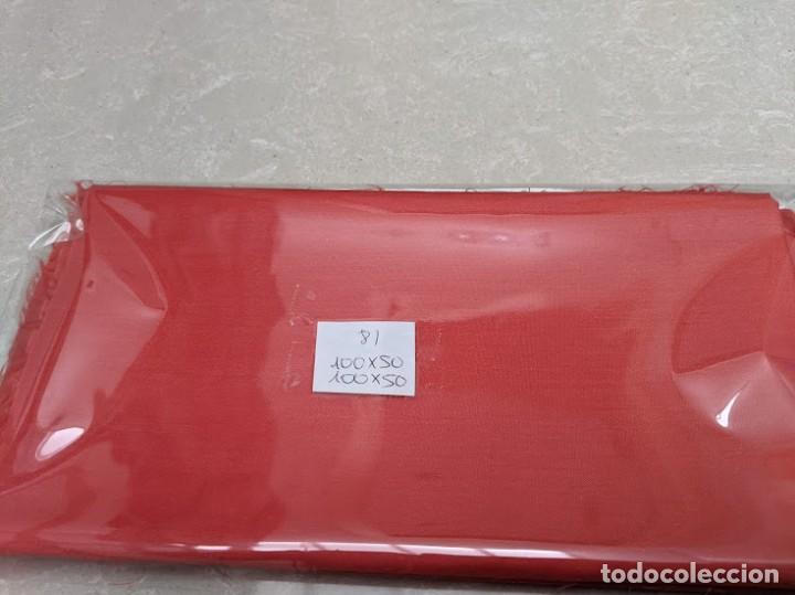 Colecionismo: 2 RETALES ROJOS 100 X 50 + 100 X 50