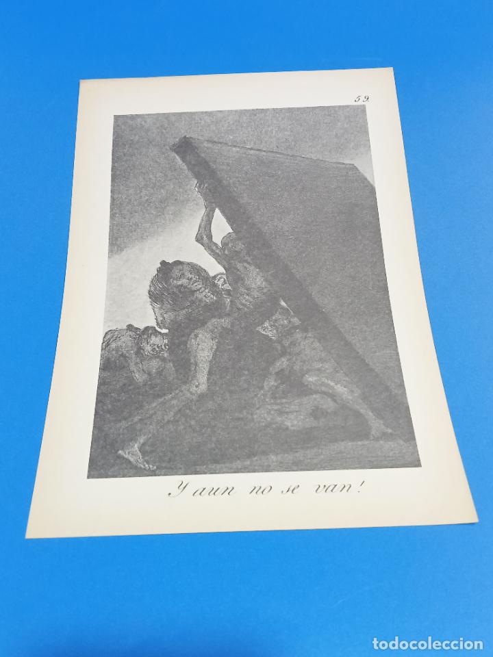 Sammelleidenschaft Papier: LAMINA. LOS CAPRICHOS DE GOYA. N&ordm; 59. Y A&Uacute;N NO SE VAN!. 17 X 24 CM