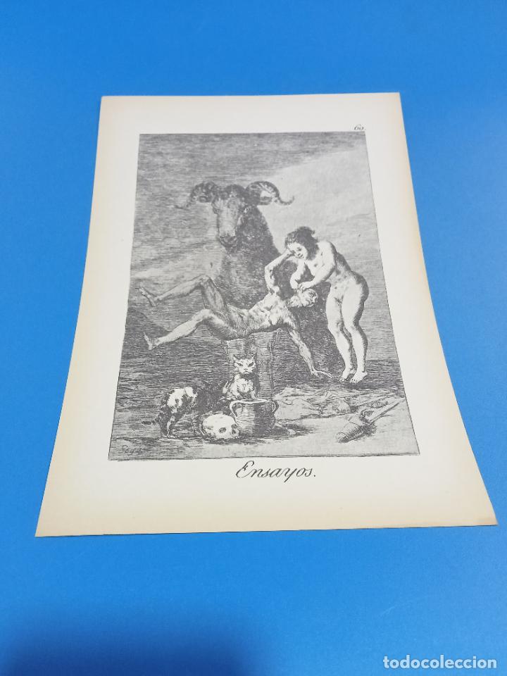 Sammelleidenschaft Papier: LAMINA. LOS CAPRICHOS DE GOYA. N&ordm; 60. ENSAYOS. 17 X 24 CM