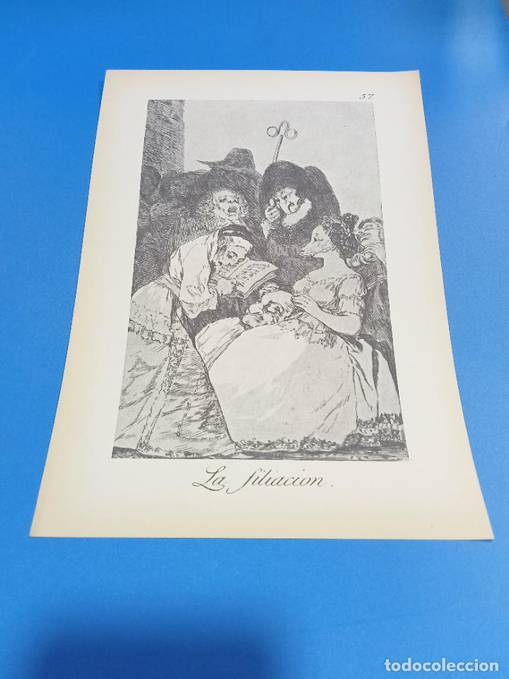 Sammelleidenschaft Papier: LAMINA. LOS CAPRICHOS DE GOYA. N&ordm; 57. LA FILIACI&Oacute;N. 17 X 24 CM