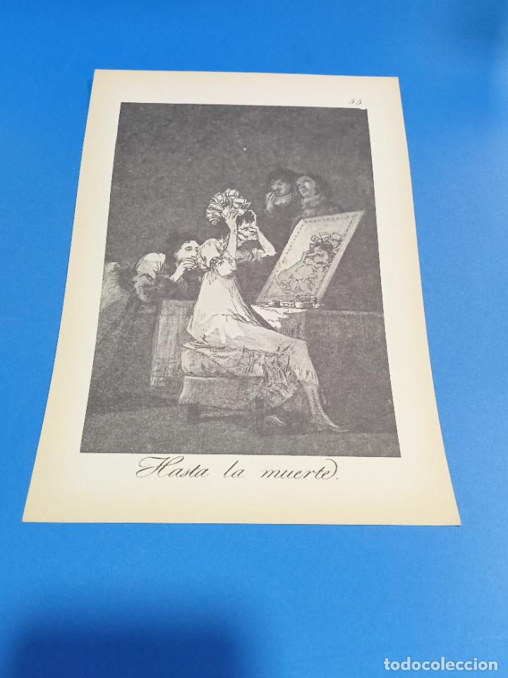 Sammelleidenschaft Papier: LAMINA. LOS CAPRICHOS DE GOYA. N&ordm; 55. HASTA LA MUERTE. 17 X 24 CM