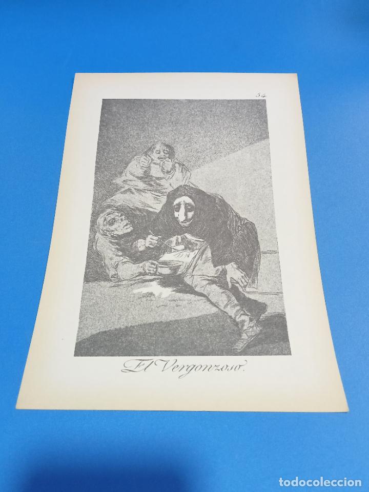 Sammelleidenschaft Papier: LAMINA. LOS CAPRICHOS DE GOYA. N&ordm; 54. EL VERGONZOSO. 17 X 24 CM