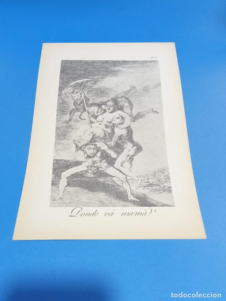 Sammelleidenschaft Papier: LAMINA. LOS CAPRICHOS DE GOYA. N&ordm; 65. DONDE VA MAM&Aacute;. 17 X 24 CM
