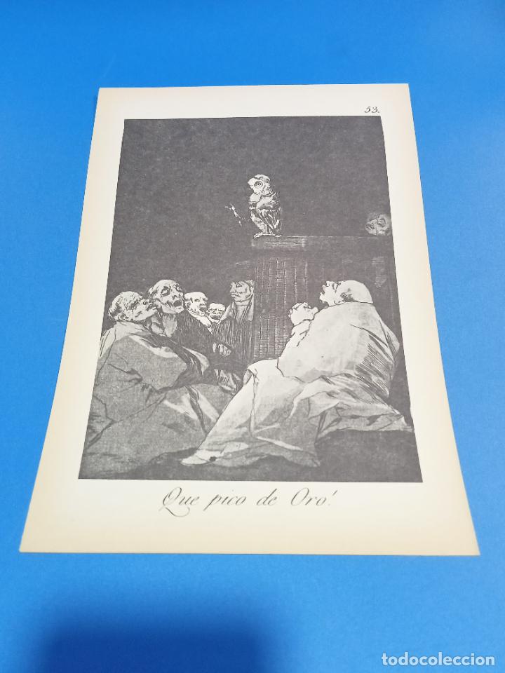 Sammelleidenschaft Papier: LAMINA. LOS CAPRICHOS DE GOYA. N&ordm; 53. QU&Eacute; PICO DE ORO!. 17 X 24 CM