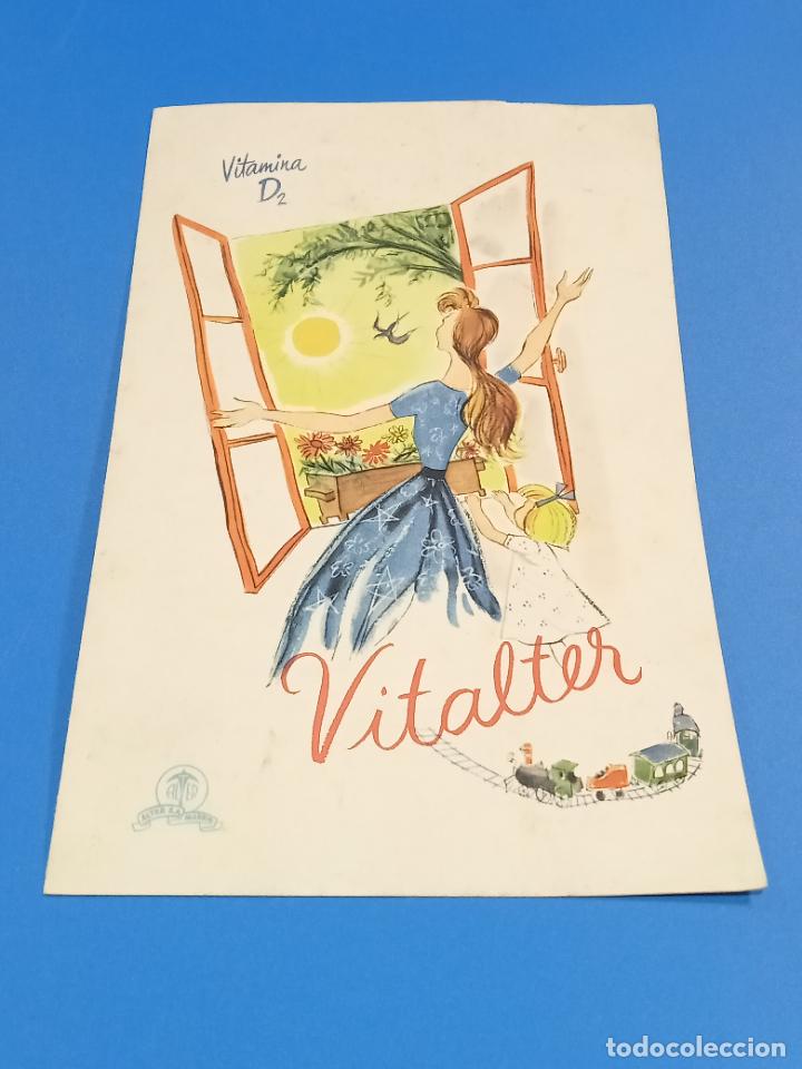 Collezionismo: PUBLICIDAD FARMACIA. VITALTER. VITAMINA D2. INFORMACI&Oacute;N, COMPOSICI&Oacute;N, Y OTROS. VER INTERIOR