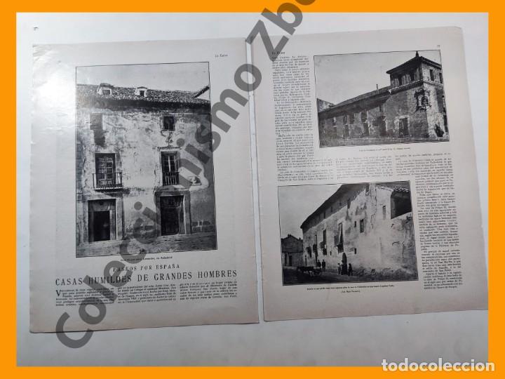 Coleccionismo: L&aacute;mina - Paseos por Espa&ntilde;a - Casas humildes de Grandes Hombres (Cervantes, Felipe II...)