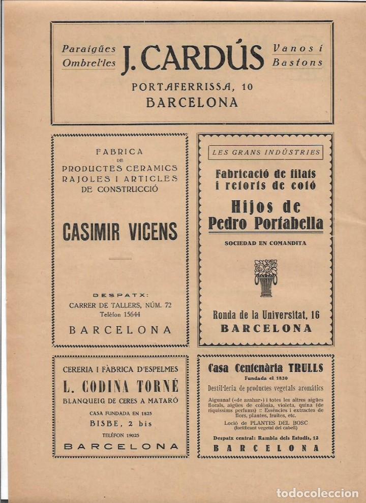 Colecionismo: A&Ntilde;O 1928 PUBLICIDAD PARAGUAS ABANICOS J CARDUS FABRICA CERAMICA RAJOLES CASIMIR VICENS CONSTRUCCION