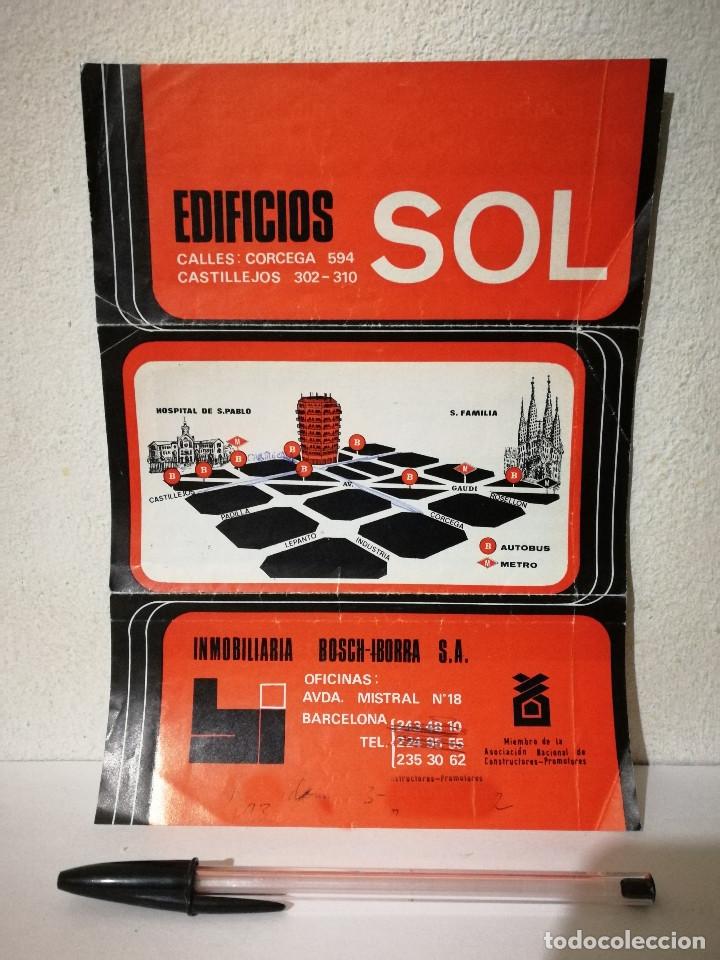 Coleccionismo: ANTIGUO FOLLETO PUBLICITARIO - EDIFICIOS SOL - SAGRADA FAMILIA GAUDI - BARCELONA ESPA&Ntilde;A EIXAMPLE