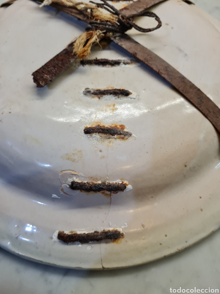 Coleccionismo: Plato antiguo pintado a mano - Foto 4