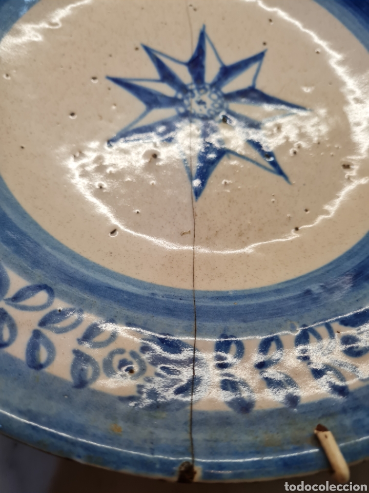 Coleccionismo: Plato antiguo pintado a mano - Foto 3
