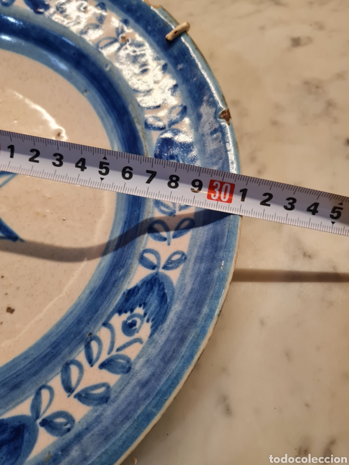 Coleccionismo: Plato antiguo pintado a mano - Foto 4