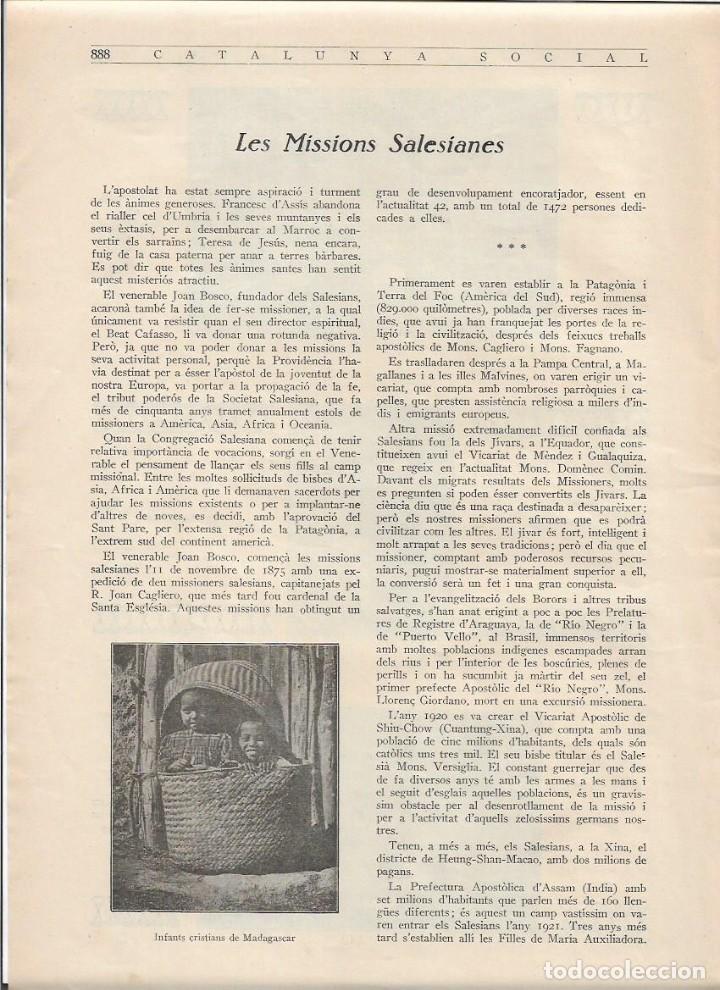 Coleccionismo: A&Ntilde;O 1928 RECORTE PRENSA MISIONES SALECIANAS MISSIONS SALESIANES