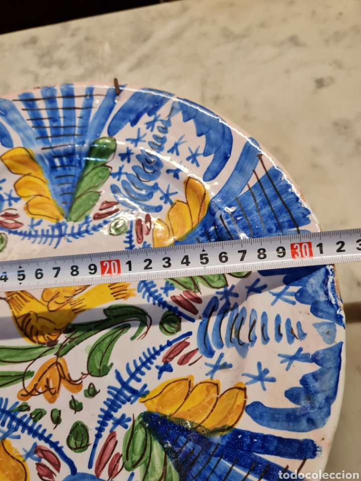 Coleccionismo: Plato antiguo pintado a mano - Foto 5
