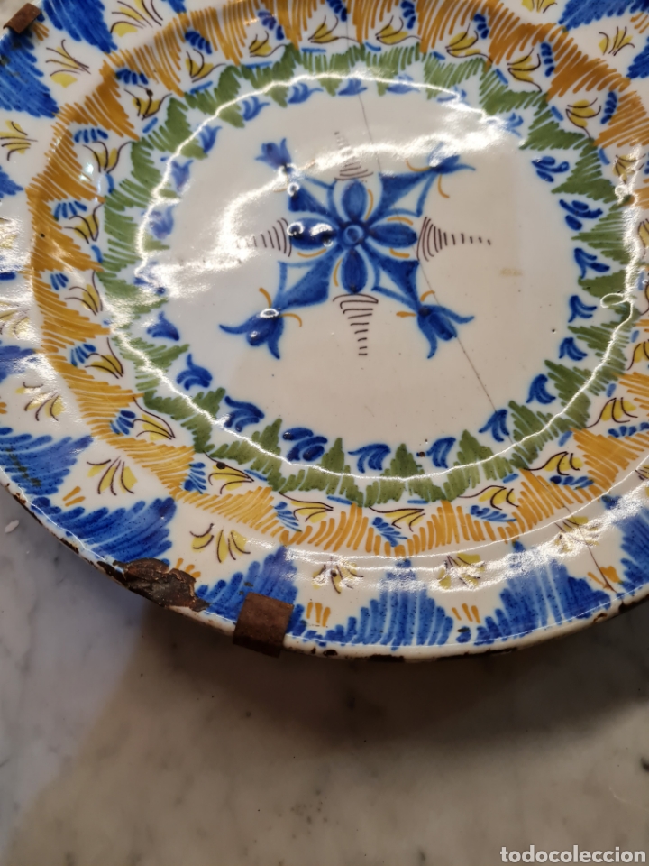 Coleccionismo: Plato antiguo con firma - Foto 2