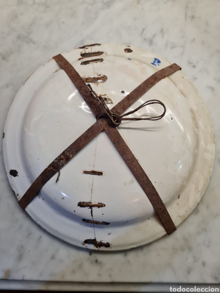 Coleccionismo: Plato antiguo con firma - Foto 4