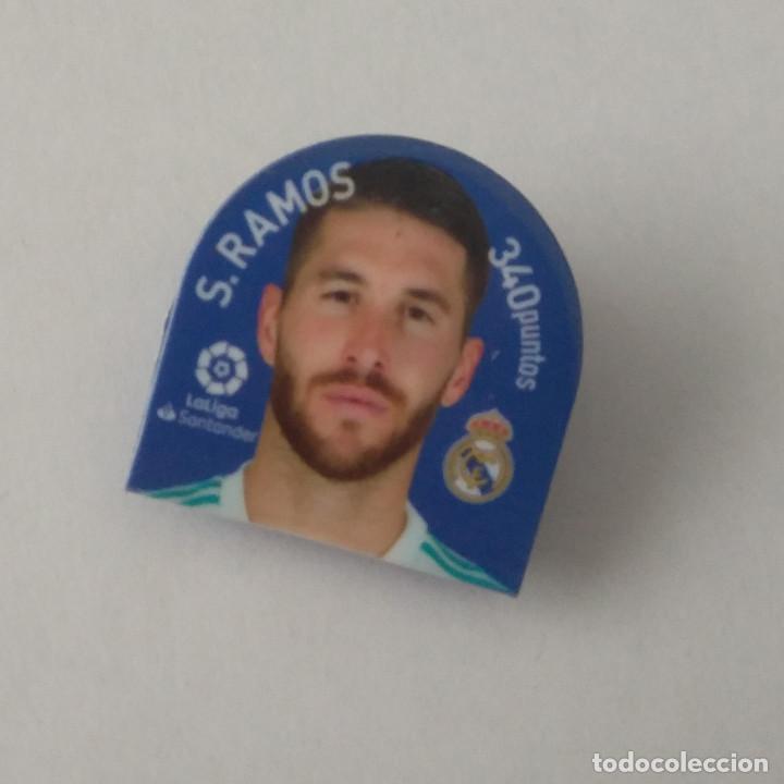 Coleccionismo: REAL MADRID SERGIO RAMOS CHAPA F&Uacute;TBOL 2018-2019 GREFUSA LIGA 18-19 GREFUFICHA 340 PUNTOS