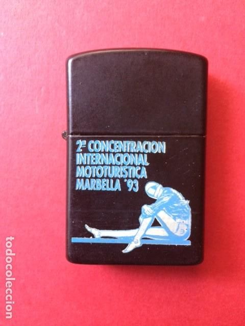 Coleccionismo: MECHERO TIPO ZIPPO CONCENTRACION MOTERA MARBELLA 1993