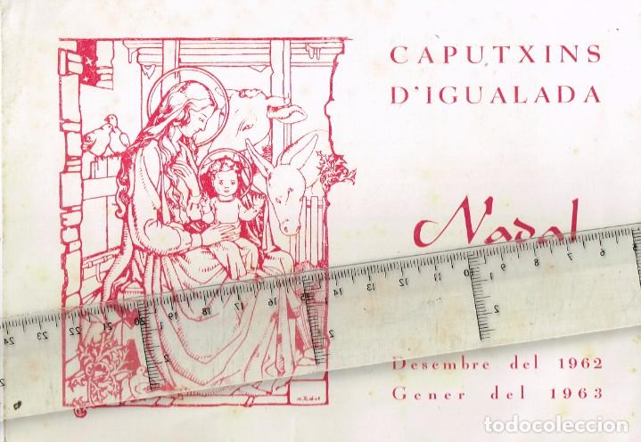 Coleccionismo: 12/1962 - 1/1963 Caputxins d&acute;Igualada &rdquo;Nadal&rdquo; programa d&acute;actes - Foto 1