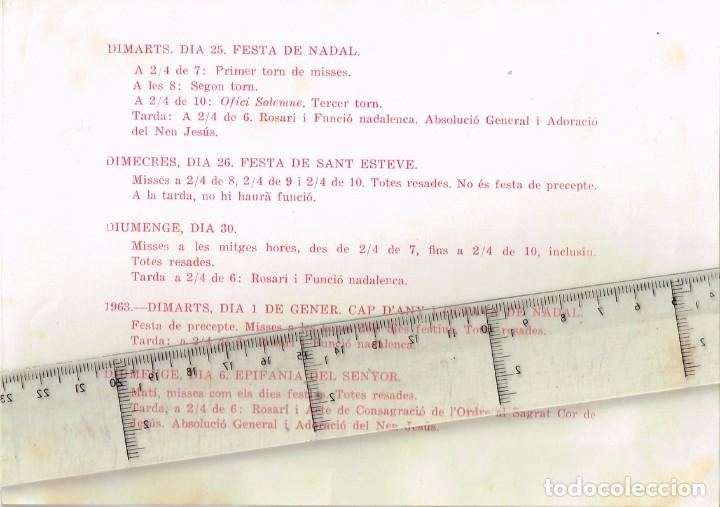 Coleccionismo: 12/1962 - 1/1963 Caputxins d&acute;Igualada &rdquo;Nadal&rdquo; programa d&acute;actes - Foto 3