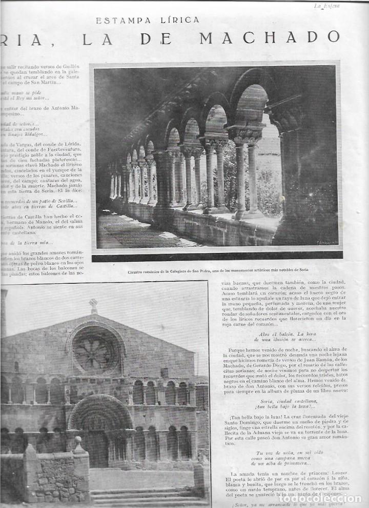 Coleccionismo: A&Ntilde;O 1931 RECORTE PRENSA SORIA LA DE MACHADO IGLESIA SANTO DOINGO COLEGIATA SAN PEDRO SAN SEBASTIAN