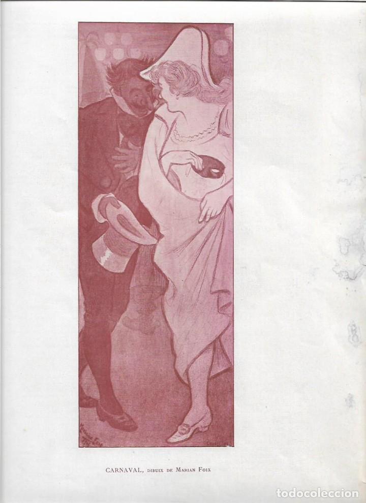 Coleccionismo: A&Ntilde;O 1904 RECORTE PRENSA LAMINA PINTURA DIBUJO CARNAVAL POR MARIAN FOIX