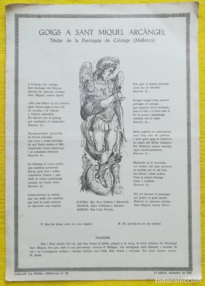 Coleccionismo: GOIGS A SANT MIQUEL ARC&Agrave;NGEL - PARROQUIA DE CALONGE , MALLORCA - PJRB