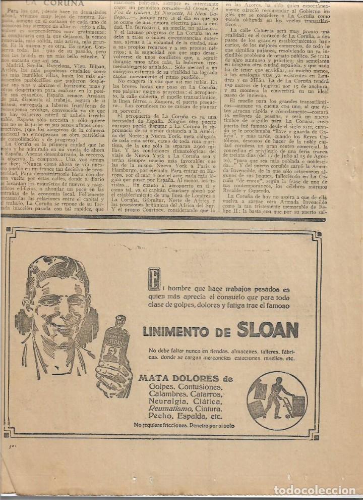 Coleccionismo: A&Ntilde;O 1927 RECORTE PRENSA PUBLICIDAD LINIMENTO DE SLOAN CALMANTE DOLOR
