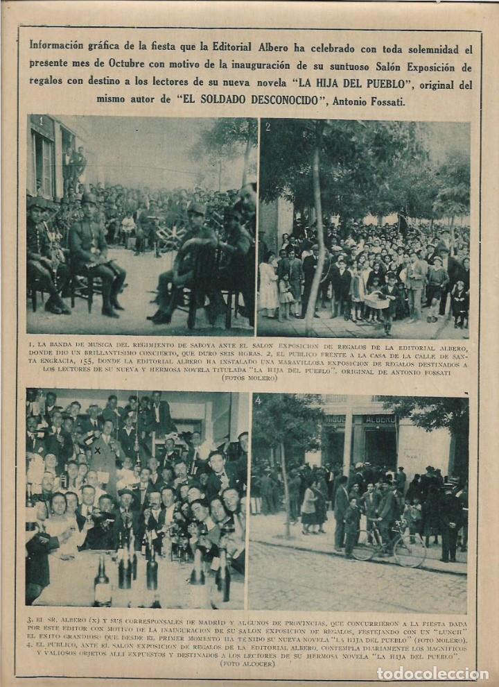 Coleccionismo: 1927 FIESTA EDITORIAL ALBERO INAUGURACION SALON EXPOSICION REGALOS BANDA MUSICA REGIMIENTO SABOYA