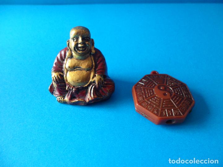 Coleccionismo: Colgante amuleto Chino Yin Yang y Buda de la Suerte