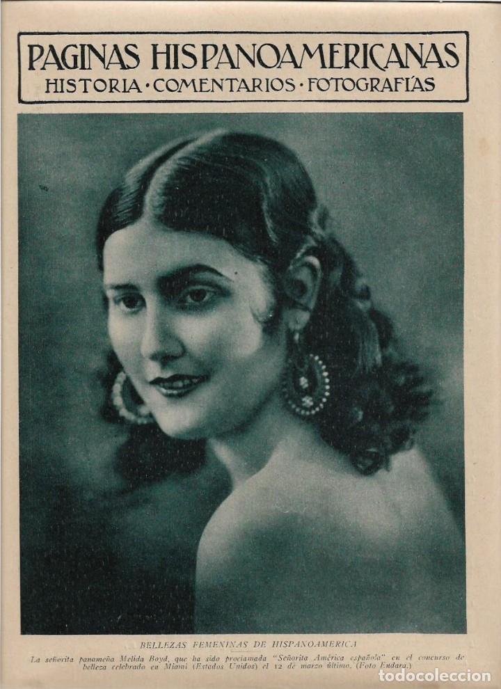 Coleccionismo: A&Ntilde;O 1930 RECORTE PRENSA FOTOGRAFIA MELIDA BOYD SE&Ntilde;ORITA AMERICA ESPA&Ntilde;OLA CONCURSO BELLEZA MIAMI