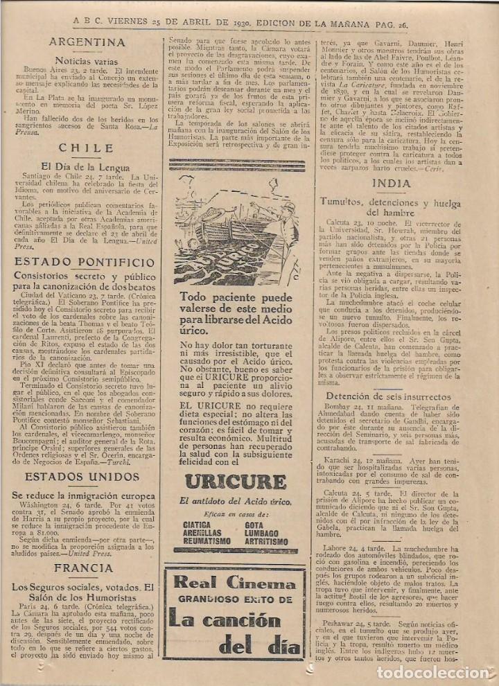 Coleccionismo: A&Ntilde;O 1930 RECORTE PRENSA PUBLICIDAD URICURE ACIDO URICO PRODUCTOA FARMACEUTICOS MEDICINA