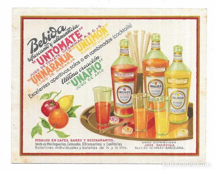 Coleccionismo: Impreso. UNTOMATE Bebida Refrescante y Alimenticia. Josep Daurella