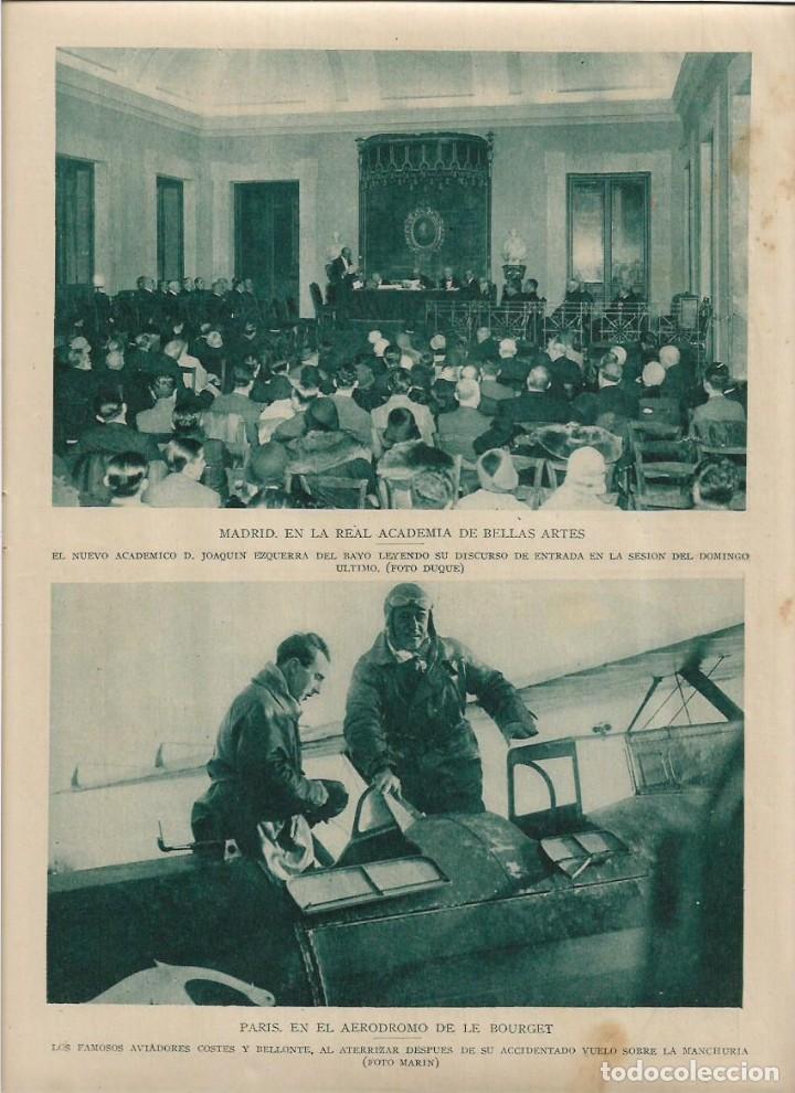 Colecionismo: A&Ntilde;O 1929 RECORTE PRENSA AVIACION AVIADOR COSTES Y BELLONTE VUELO SOBRE LA MANCHURIA LE BOURGET