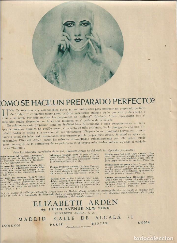 Sammelleidenschaft Papier: A&Ntilde;O 1929 RECORTE PRENSA PUBLICIDAD COSMETICA ELIZABETH ARDEN PREPARADOS TOILETTE
