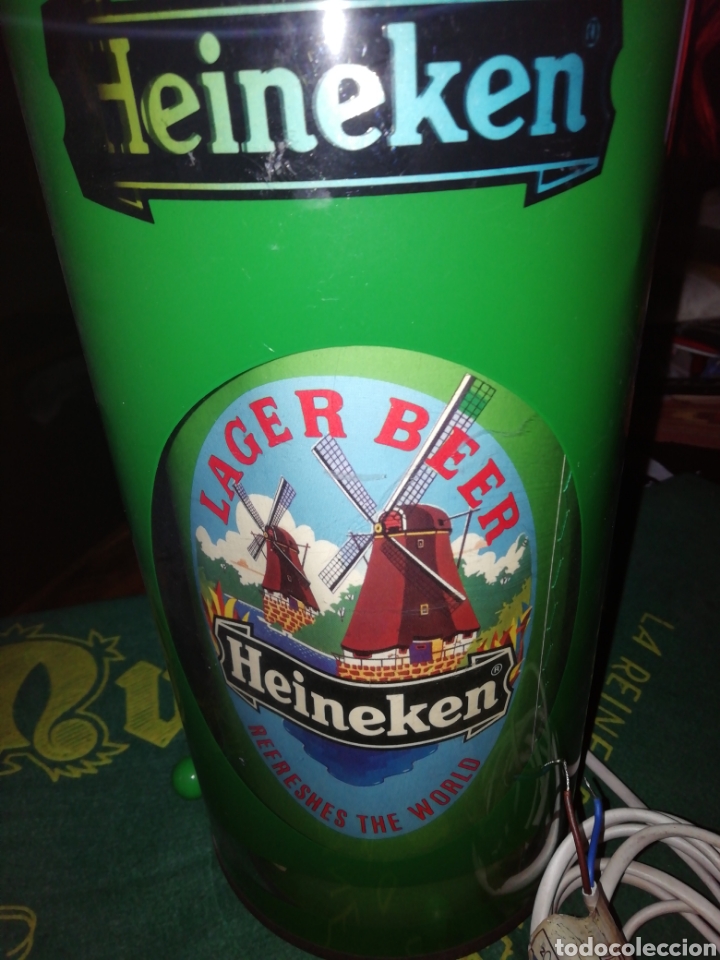 Coleccionismo: L&aacute;mpara giratoria Heineken - Foto 5