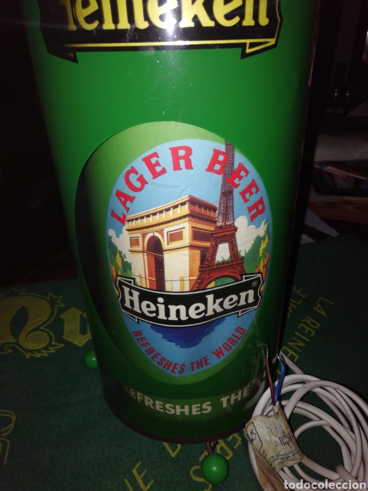 Coleccionismo: L&aacute;mpara giratoria Heineken - Foto 6