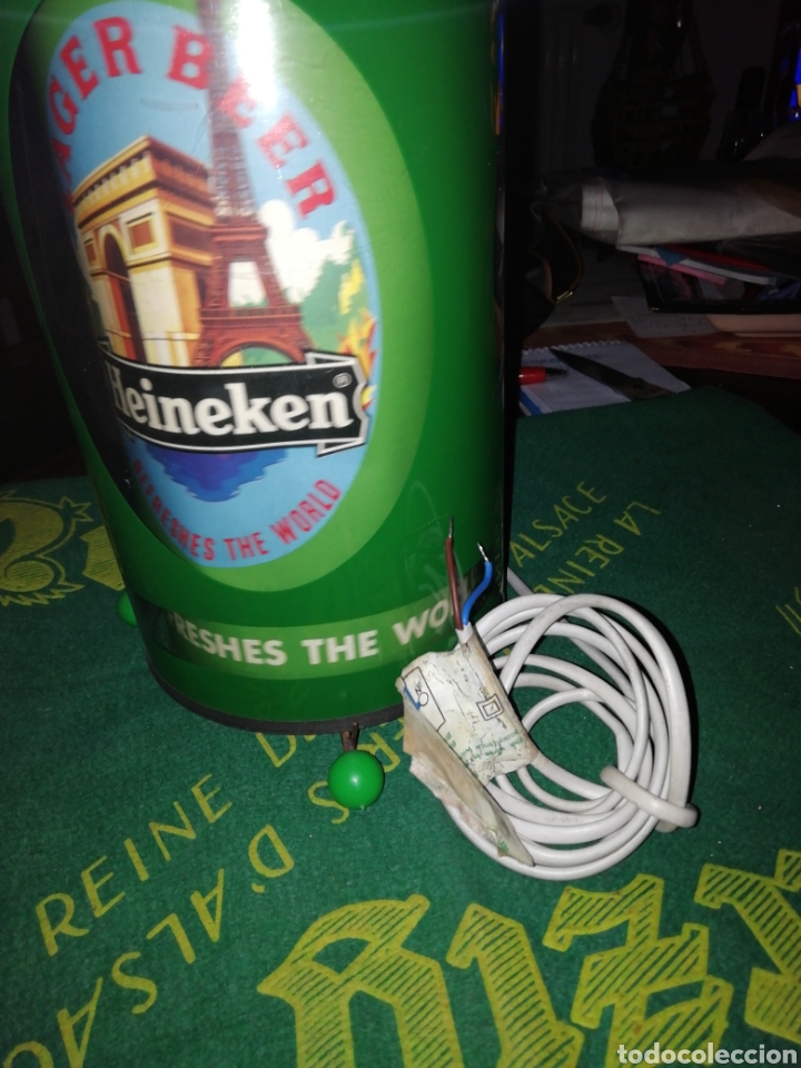 Coleccionismo: L&aacute;mpara giratoria Heineken - Foto 8