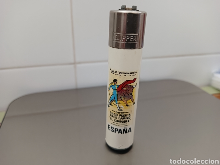 Coleccionismo: Mechero Clipper con cartel de Toros - Foto 1