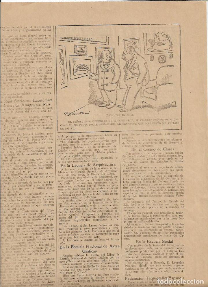 Colecionismo: A&Ntilde;O 1927 RECORTE PRENSA DIBUJO CHISTE HUMOR CARICATURA COLECCIONISTA POR XAUDARO