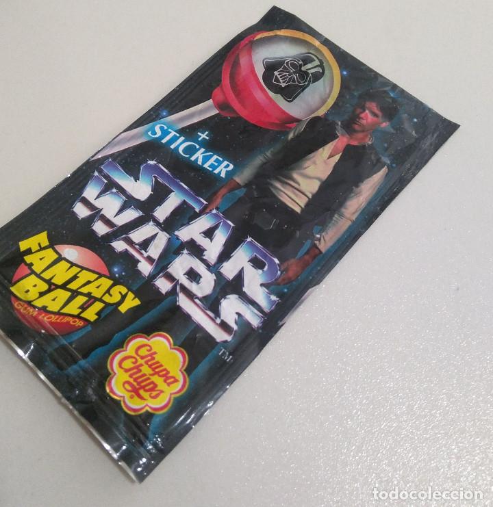 Coleccionismo: star wars chupa chups guerra galaxias sobre vacio promocional han solo chupachups envoltorio ball