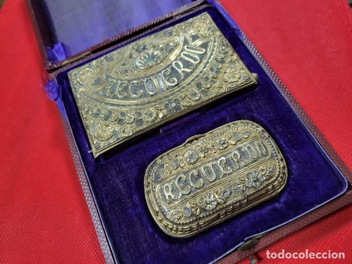 Coleccionismo: ANTIGUA CARTERA Y LIBRETA RECUERDO DE BODA - Foto 1