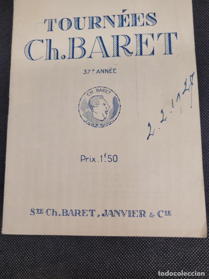 Coleccionismo: Programa 1929 Tourn&eacute;es Ch. Baret Cabaret Paris - Foto 1