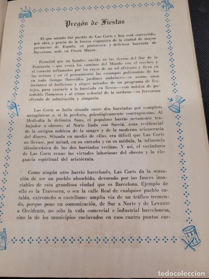 Coleccionismo: Programa Festa major de les Corts 1955 . Publicitat programa de festes - Foto 5