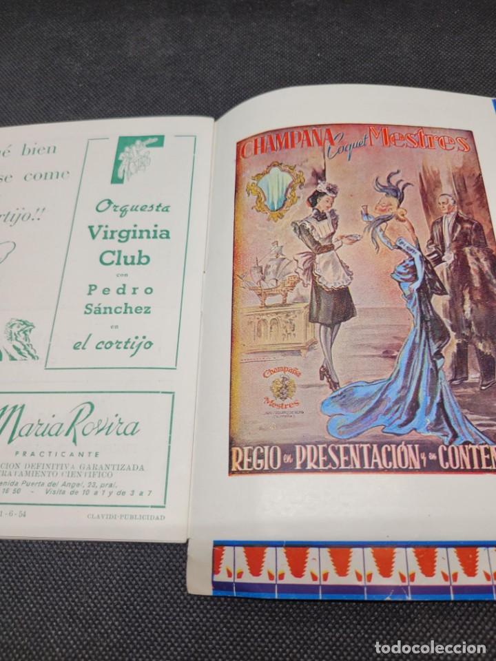 Coleccionismo: Programa Restaurante Espect&aacute;culo El Cortino a&ntilde;o 1954 Barcelona - Foto 3