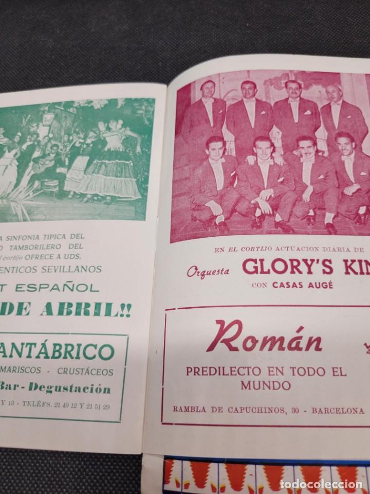 Coleccionismo: Programa Restaurante Espect&aacute;culo El Cortino a&ntilde;o 1954 Barcelona - Foto 4