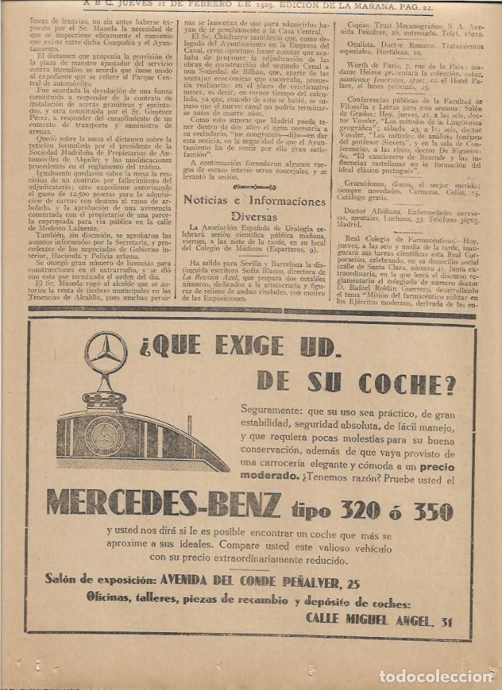 Coleccionismo: A&Ntilde;O 1929 RECORTE PRENSA PUBLICIDAD AUTOMOVIL COCHE MERCEDES BENZ TIPO 320 350