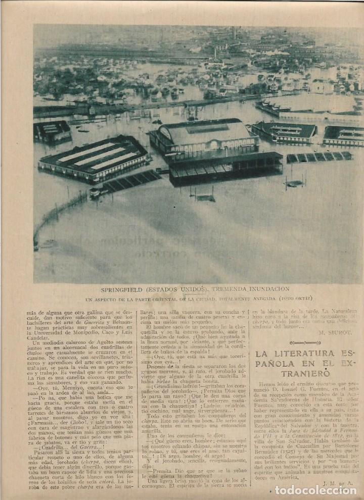 Collecting paper: A&Ntilde;O 1927 RECORTE PRENSA INUNDACIONES EN SPRINGFIELD ESTADOS UNIDOS TEMPORAL