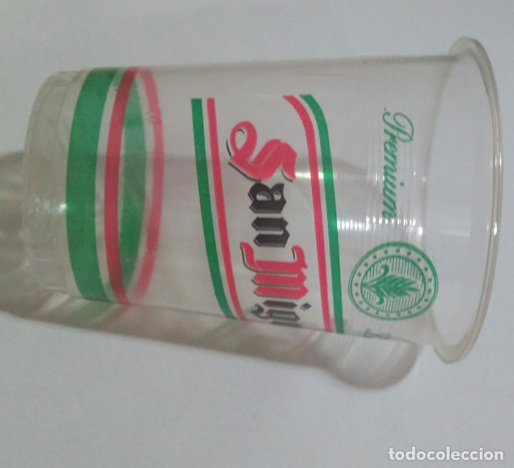 Coleccionismo: vaso antiguo publicidad san miguel cerveza plastico