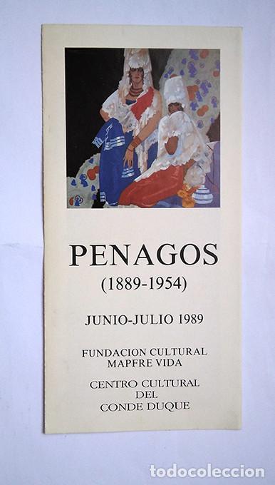 Collezionismo: Rafael de Penagos. Tr&iacute;ptico exposici&oacute;n en Centro Conde Duque, 1989